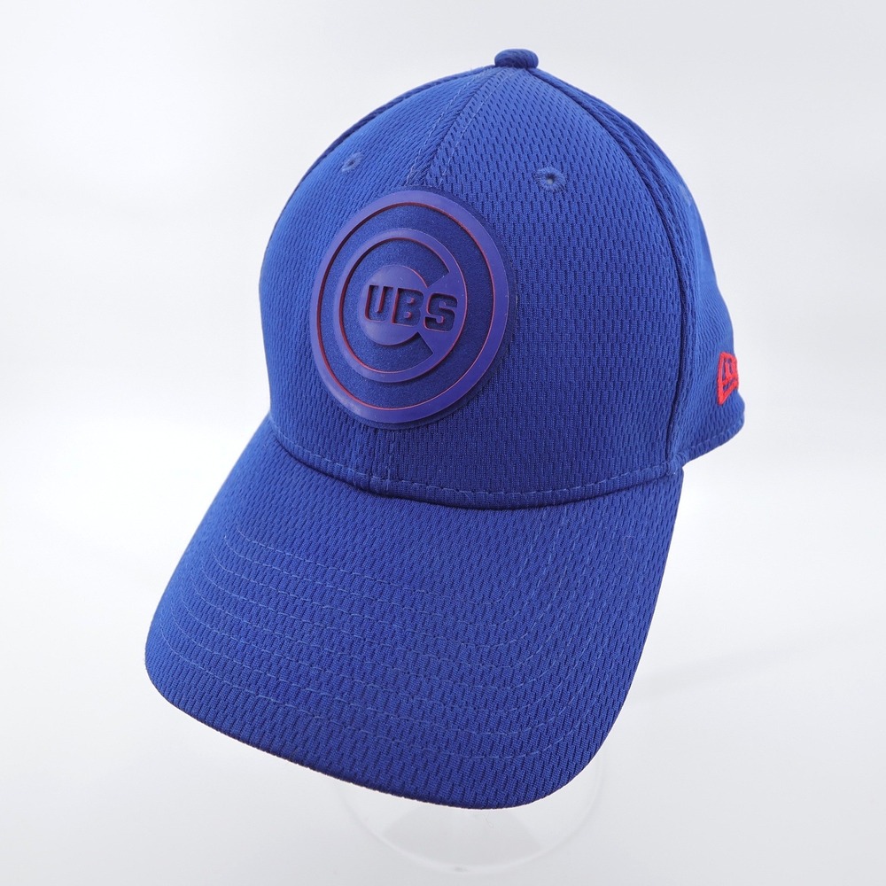 New Era Chicago Cubs 39THIRTY Stretch Fit Hat Blue Mens‎ Medium